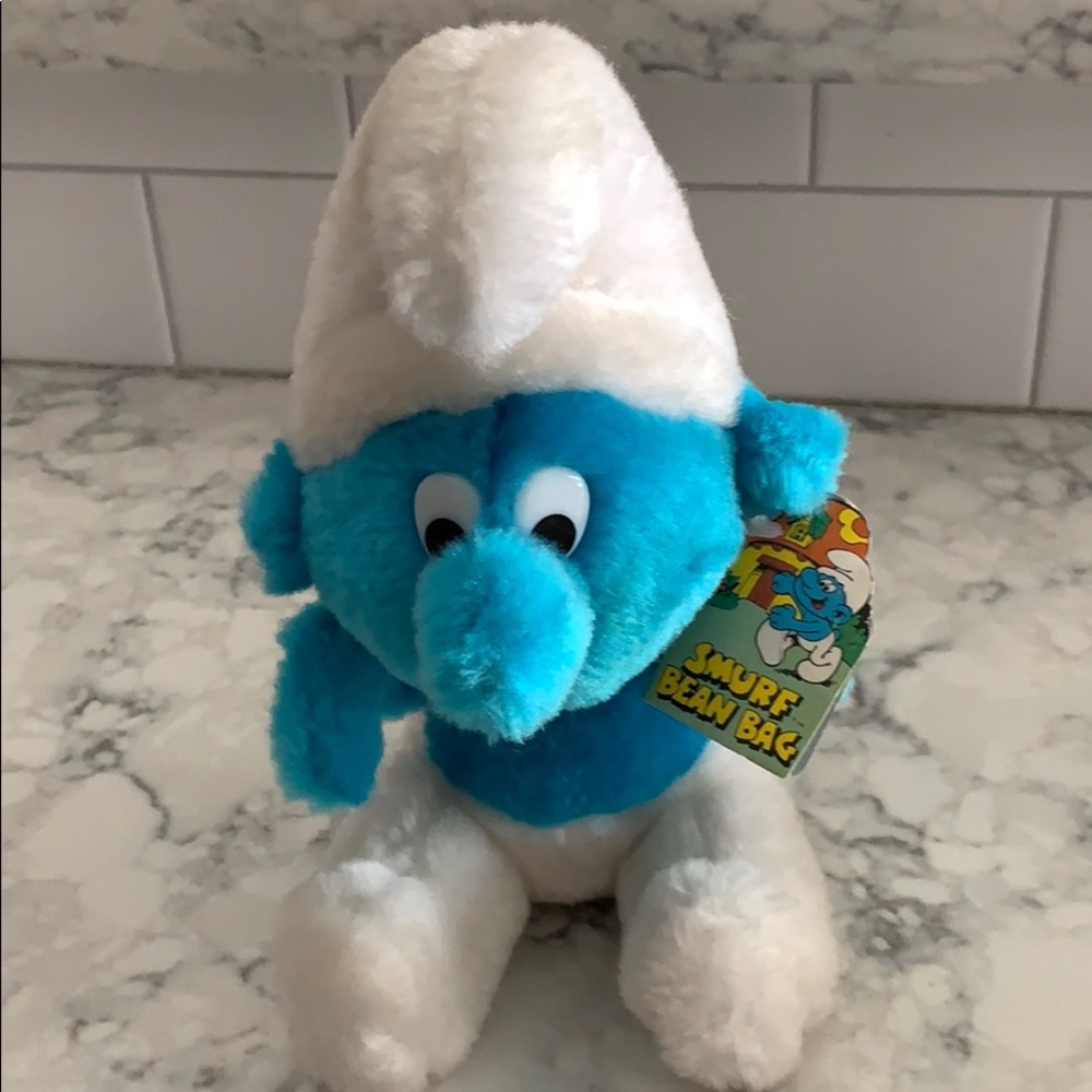 Vintage Stuffed Smurf 1980